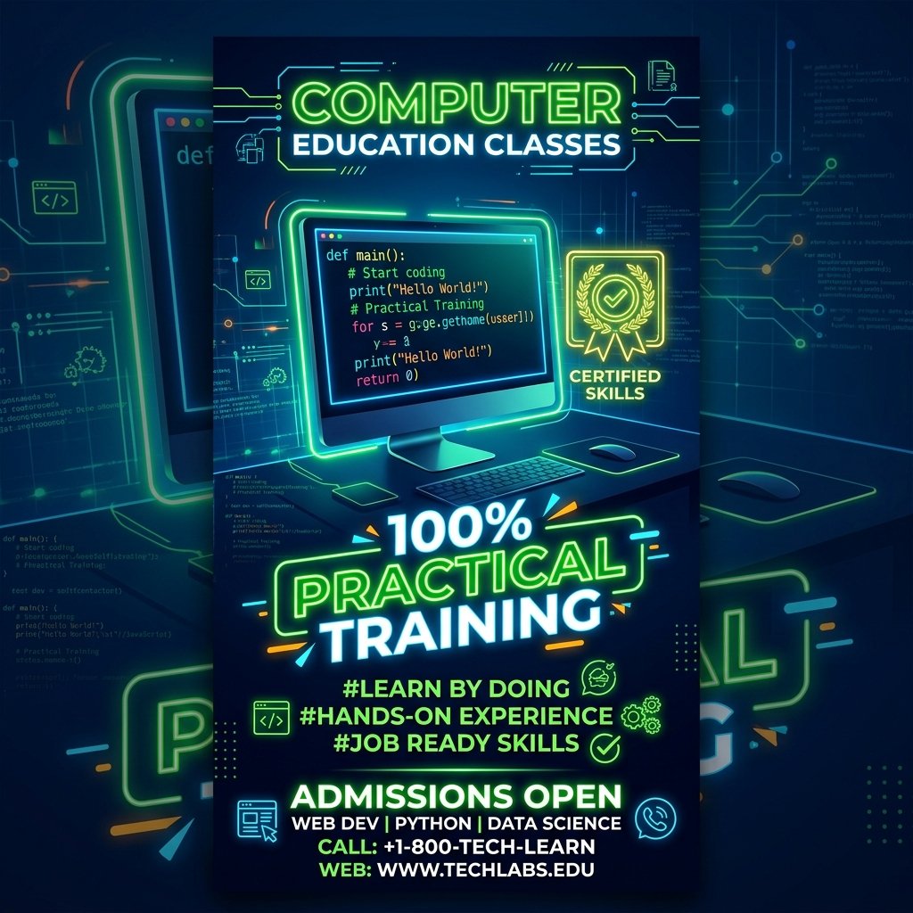 A to Z Computer Classes training banner
